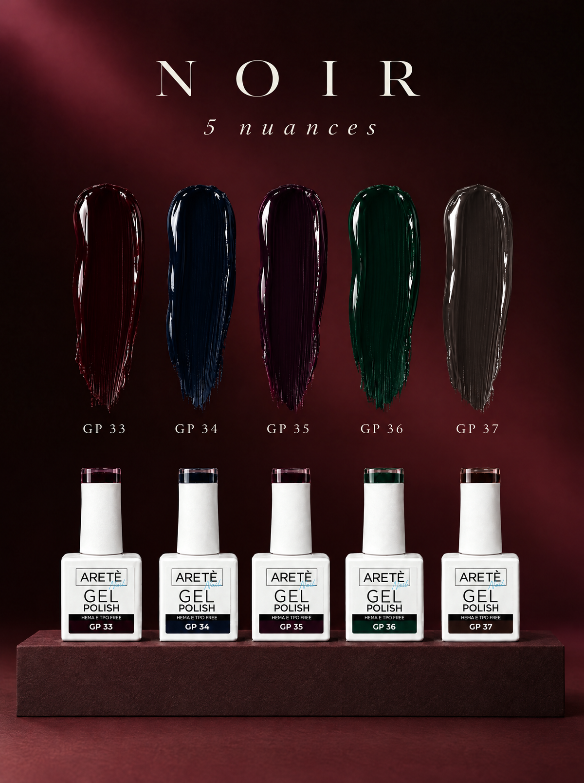 Noir Collection – 5 Gel Polish dai Toni Nero