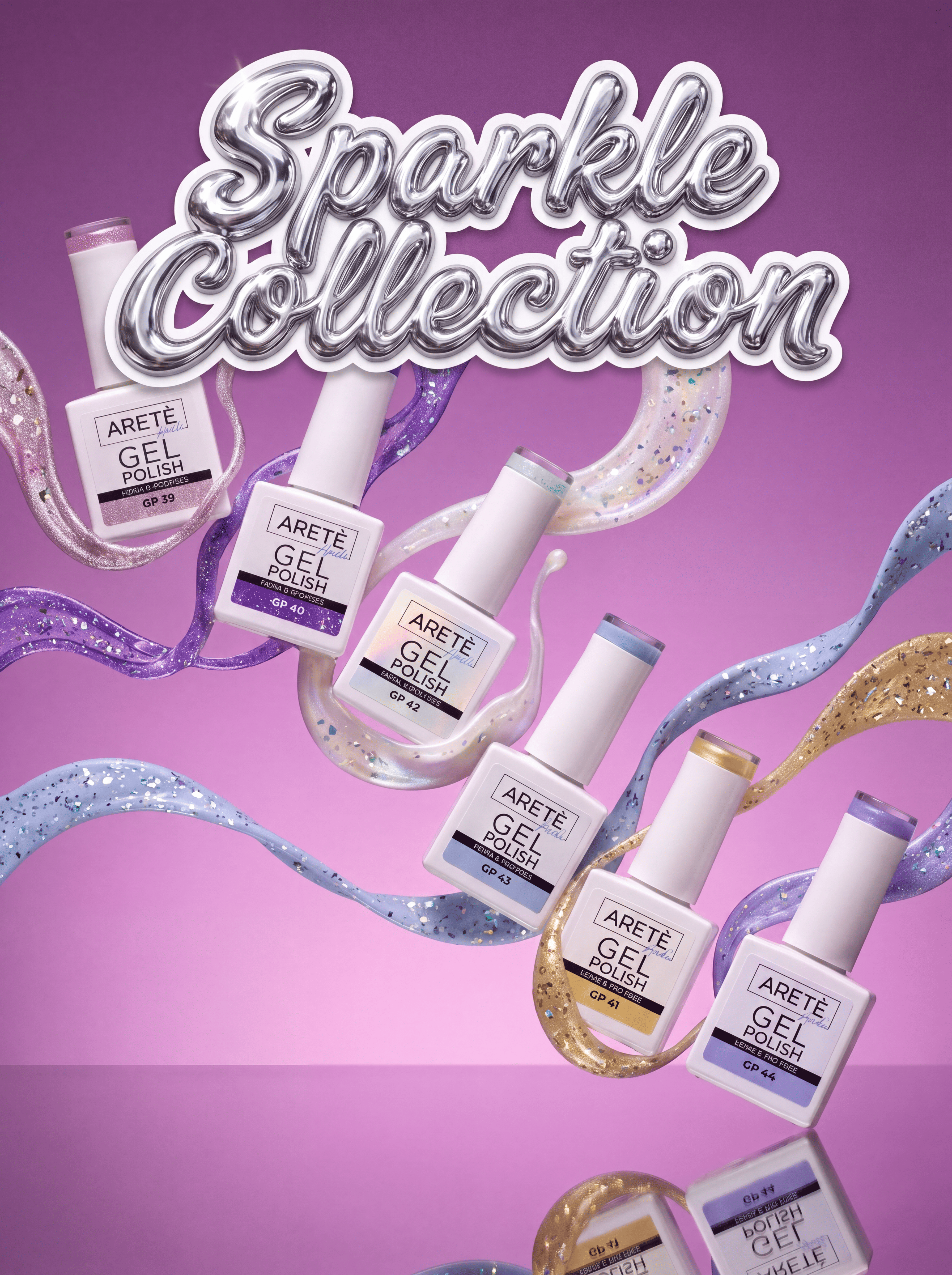 Sparkle Collection – 6 Gel Polish Glitter Ultra Brillanti